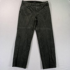 Eileen Fisher Chino Pants Womens S Petite Green Corduroy Straight Leg Casual
