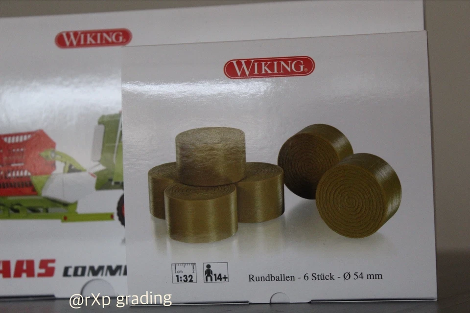 🔥 Neu Wiking 1:32 -Claas Commanoor 116cs mit Getreidevorsatz &Rundballen NEU🔥 - Bild 4 von 4