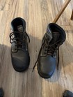 Sketchers Black Leather Lace-Up Work Shoes, Slip Resistant Steel Toe Sz 13 — photo 2