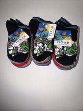 Pixar Socks Size 6-8 Boys 5 In A Pack. 3 Packs Included