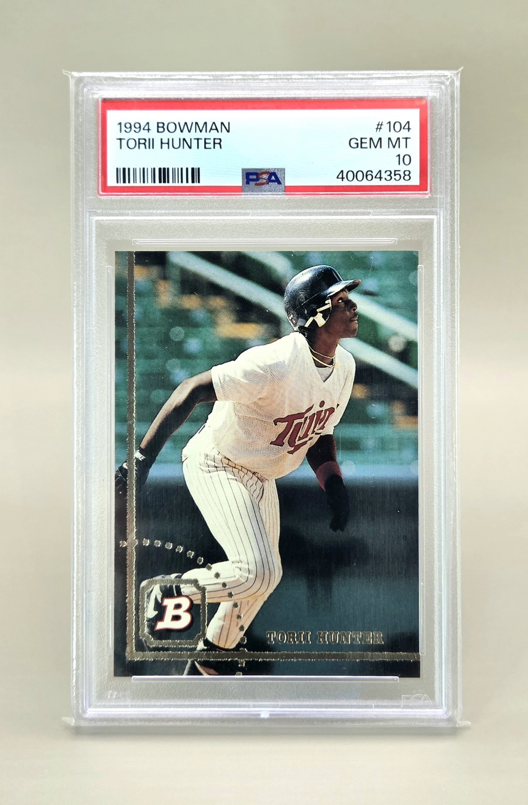 1994 Bowman #104 Torii Hunter Twins RC Rookie PSA 10 GEM MINT