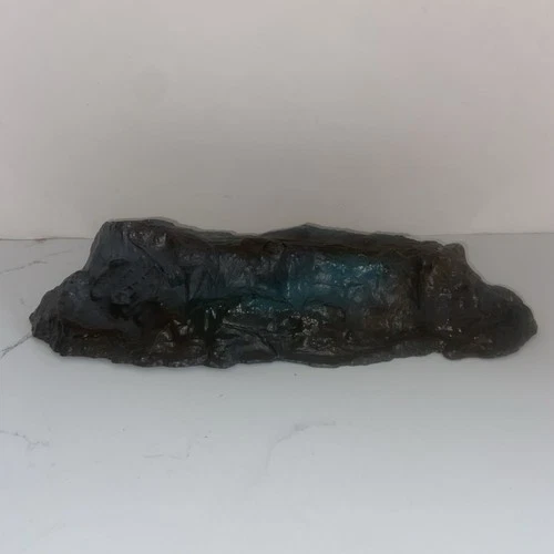 Marx Original Hard Plastic Gray Blue Rock Backdrop 11” from 1950's Playset HTF