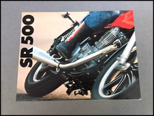 1979 Yamaha SR500 Motorcycle Bike Vintage Sales Brochure Folder
