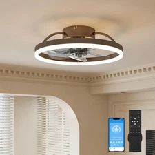 Low Profile Ceiling Fans With Light And Remote15.7in Modern Bladeless Ceiling Fa