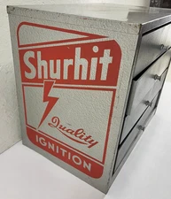 Vintage Shurhit Quality Ignition 4 Drawer Parts Cabinet USA Dealership Find