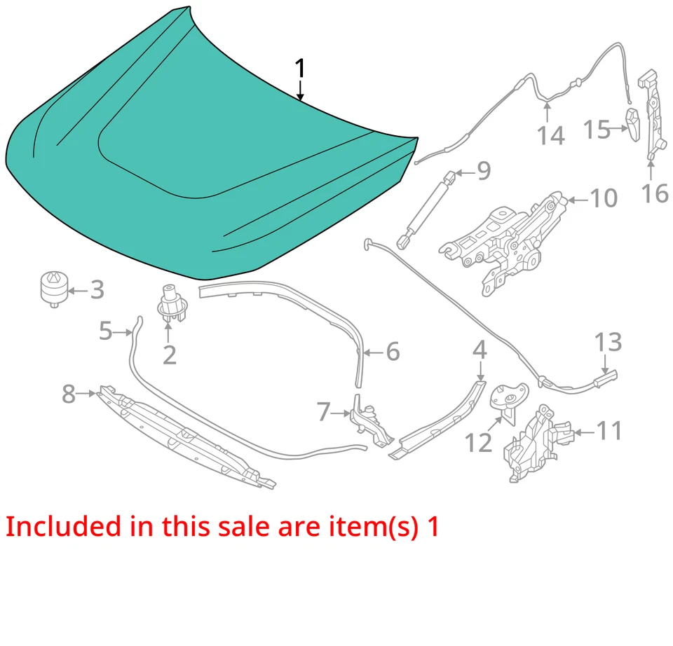 Panel tapa capó delantero BMW M2 M240i 230i G42 G87 2022 2023 2024 2025 OEM Foto 3 de 4