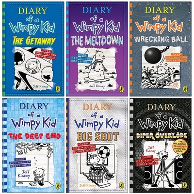 Diary of a Wimpy Kid Series 12- 17 Collection 6 Books Set by Jeff