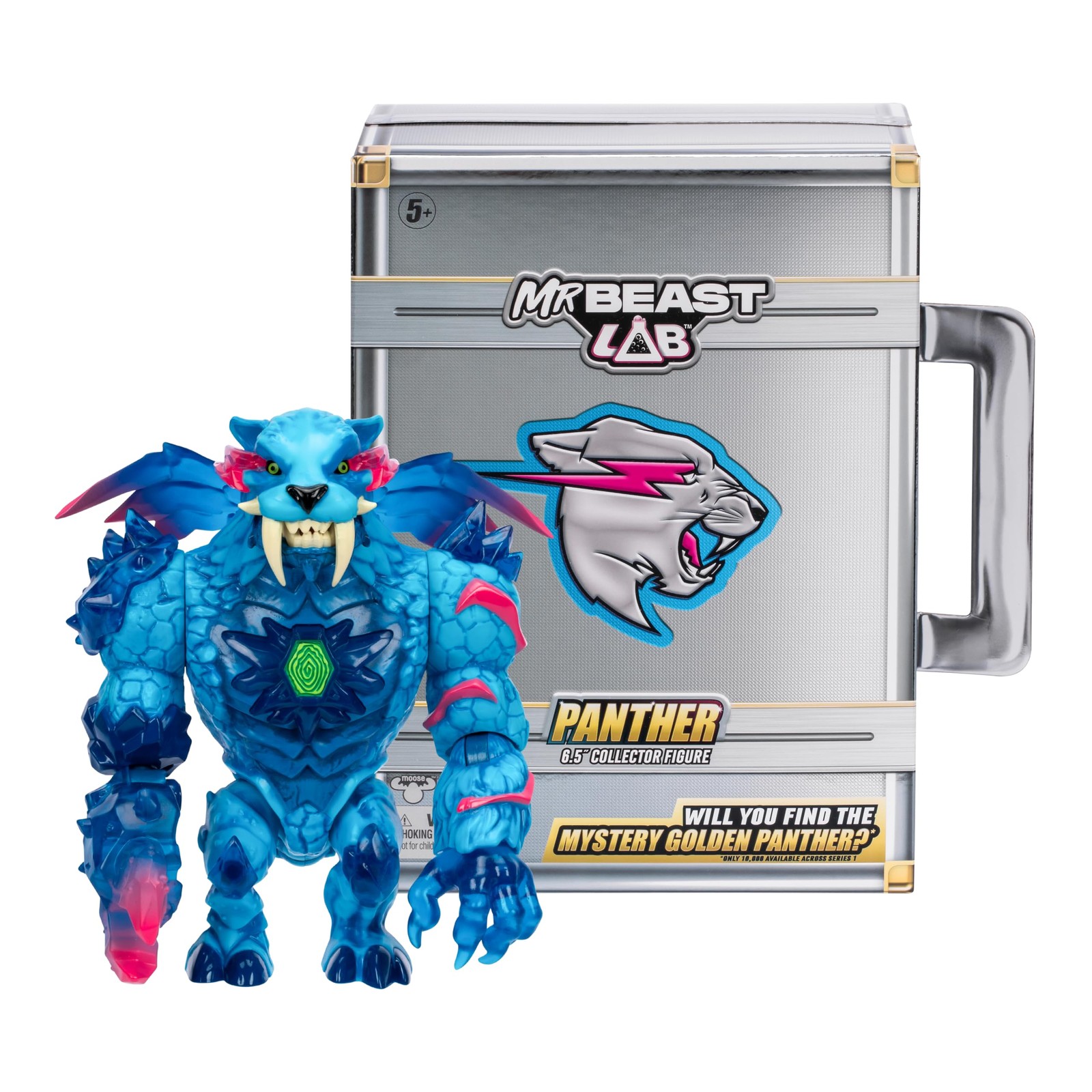 Фигурка коллекционера MrBeast Lab Apex Beast Panther, высота которой составляет 6,25 Дюйма/15,8 см