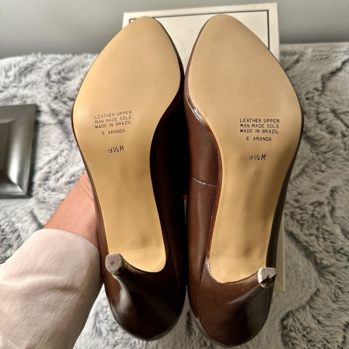 Vintage 80s NEW IN BOX Nine West 9West Leather Heels Shoes 9.5