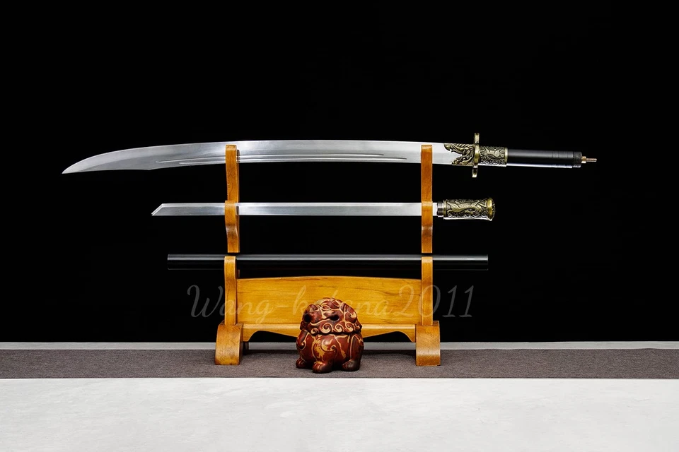 60" Sharp Kungfu Long Big Dao Tang Sword & Broadsword 2in1 High Manganese Steel - Image 2 of 4
