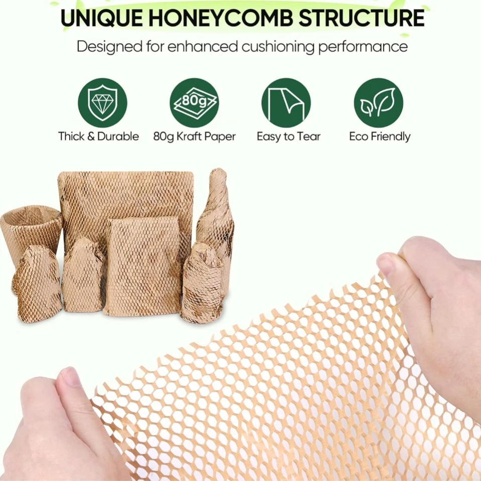 Honeycomb Packing Paper, 15" for Packing Moving Shipping, Recyclable Moving Supp - Image 2 of 4