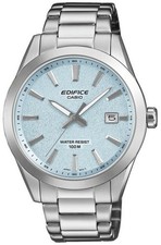 Casio Edifice EFV-160D-2BVDF Men's Ice Blue Dial Stainless Steel Watch NEW