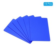 Blue 0.8mm Metal Business Cards  6 Packs Laser Engraving Anodized Aluminum ⊿