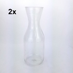 Set of 2 Cambro One Liter 34oz Carafe Decanter Camview Camliter Polycarbonate