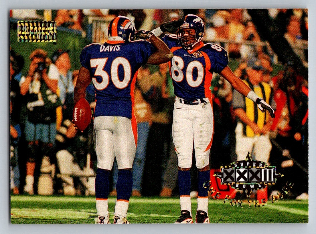 1998 SkyBox Premium #206 Terrell Davis and Rod Smith Mile High Salute, SBXXXII