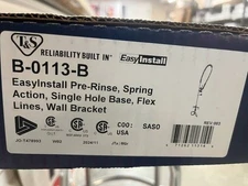 T&S Brass B-0113-B Polished Chrome Plated Brass Pre-Rinse Unit w/ 44" Hose