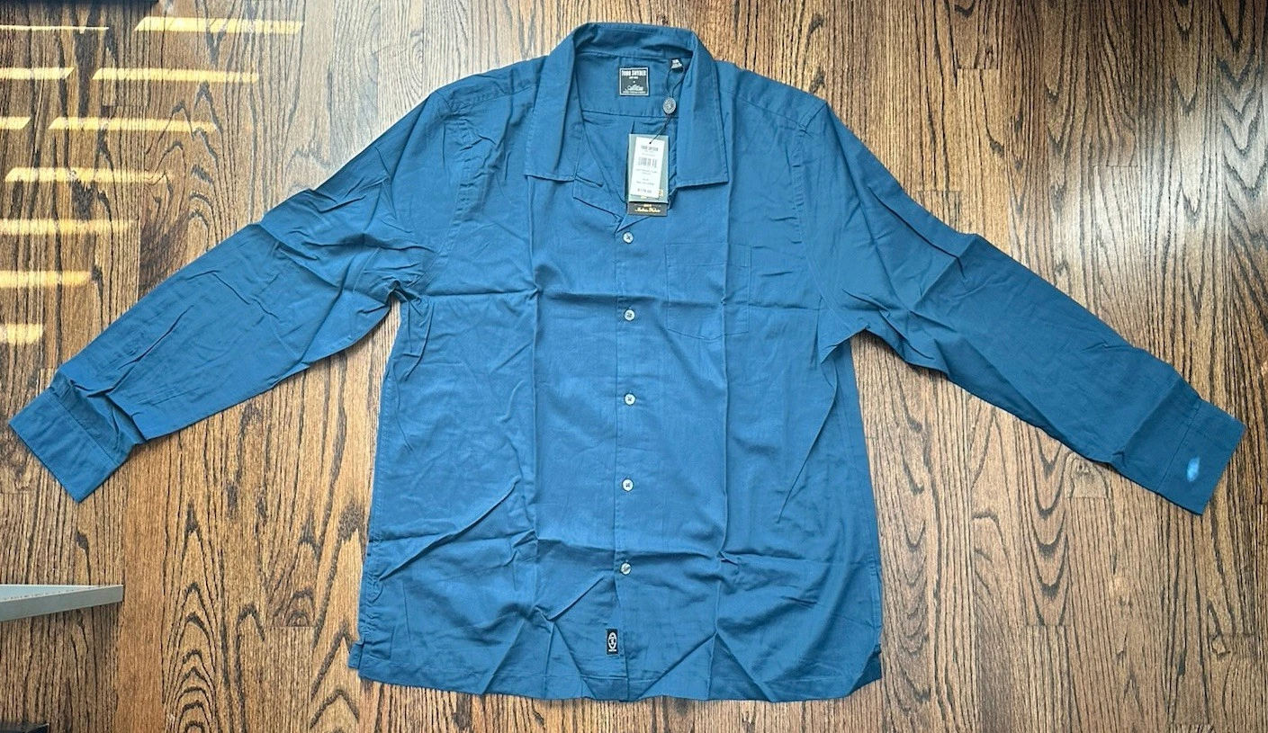 Todd Snyder Cotton Long Sleeve Light Weight Camp Collar Shirt Blue Xxl
Opens in a new window or tab