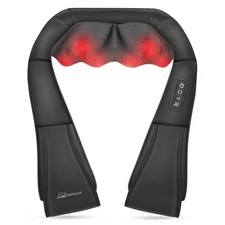Snailax Shiatsu Neck & Shoulder Massager with Heat – Deep Kneading Pillow