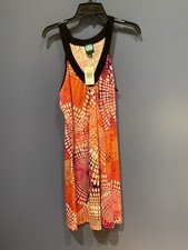 Womens Large Cover Dress, Sleeveless, LM Beach, NWT Pink Orange Multi