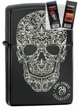 Zippo 49143 Anne Stokes Skull Design Black Lighter with *FLINT & WICK GIFT SET*