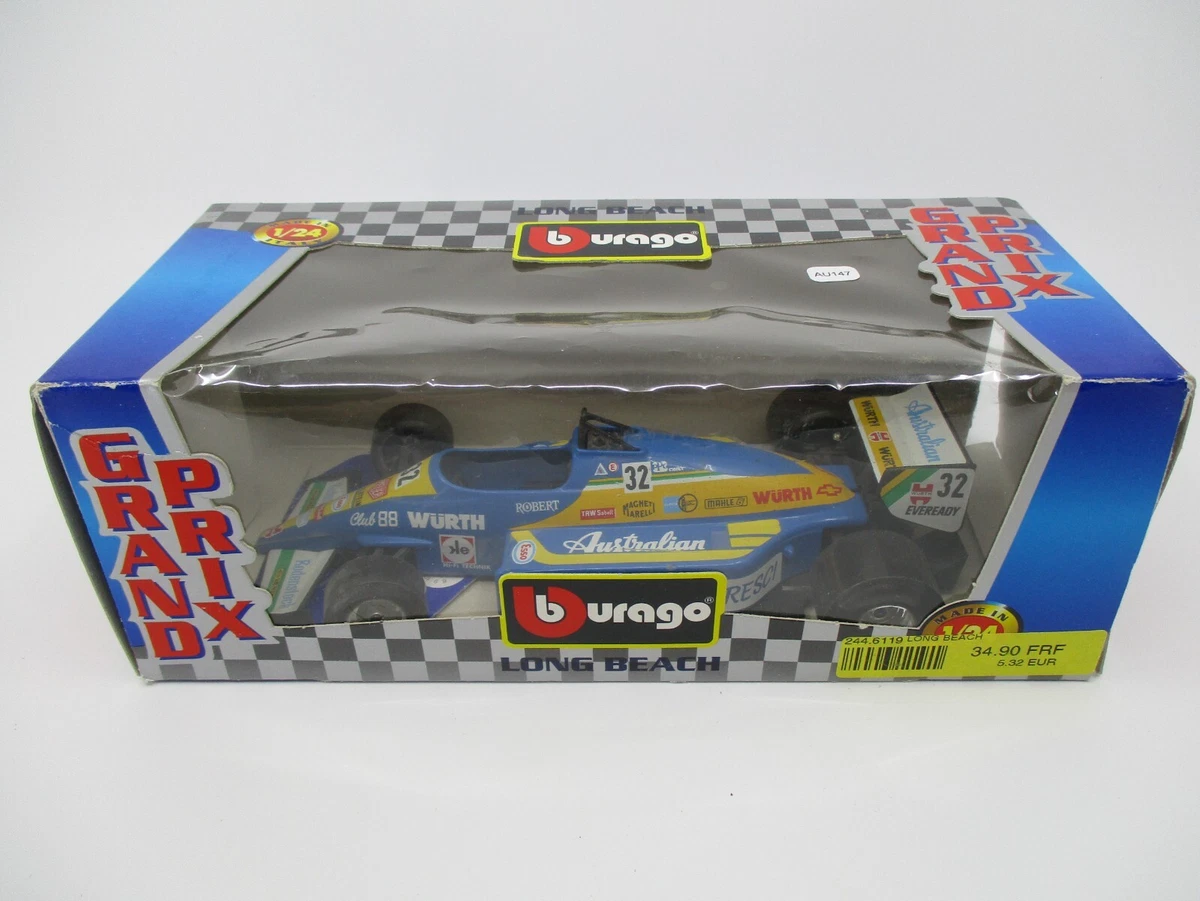 Lot De 8 Voitures F1 Burago 1/24 - Vintage 90's - Occasion (sans Boîte)