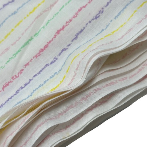 Pastel Rainbow Scribble Stripe Fabric Cotton 8 YD X 45" Pink Purple Yellow Blue - 第 3/4 張圖片