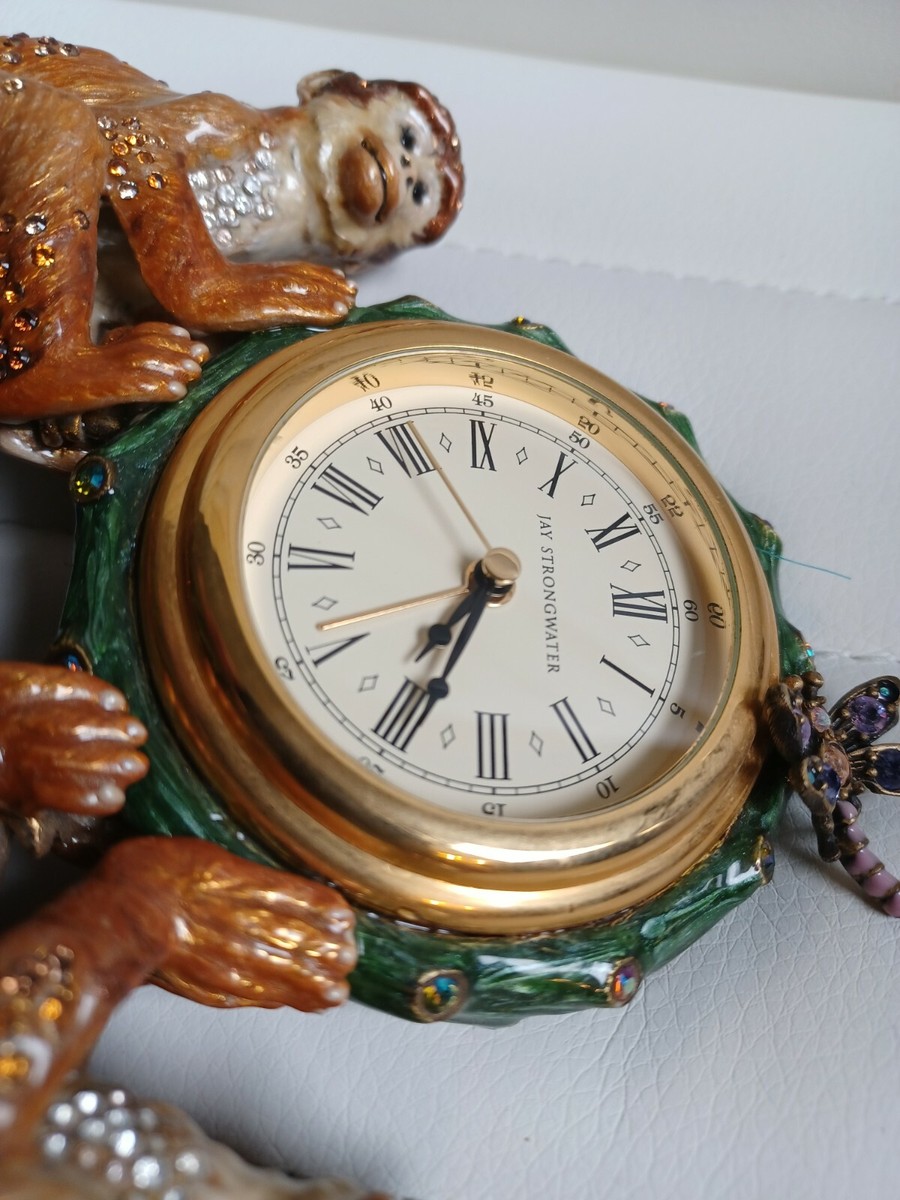 JAY STRONGWATER MONKEY & DRAGON-FLY CLOCK | eBay