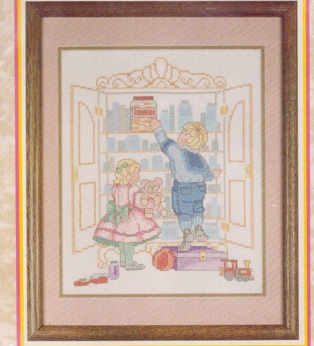 Who Stole The Cookies Cross Stitch Kit Needleform 14 Ct Aida Kids Children Play - Picture 2 of 3
