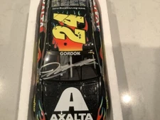 JEFF GORDON AUTOGRAPHED 2014 CHEVY SS AXALTA COATING MICHIGANWIN DIECAST & CARD