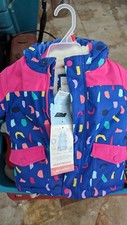 Cat And Jack Toddler Winter Coat Puffer Jacket Mittens sz 2T Pink Blue PS12