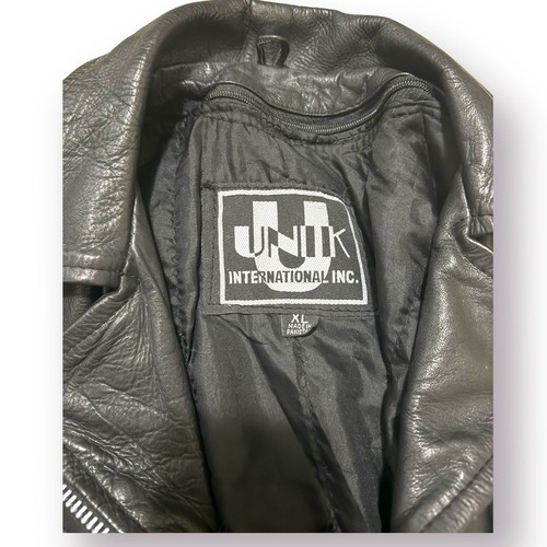 Chaqueta Boho Motociclista de Cuero UNIK Vaquera Marrón Flecos Cottagecore Talla XL - Imagen 7 de 9
