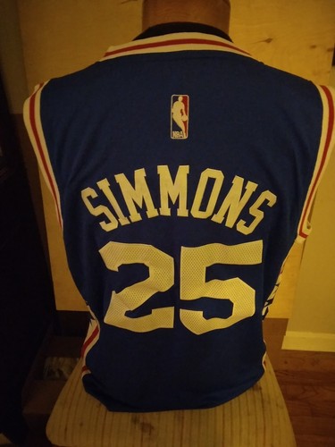Ben Simmons #25Philadelphia 76ers Adidas Blue XL NBA Basketball Jersey Sewn - Picture 4 of 5