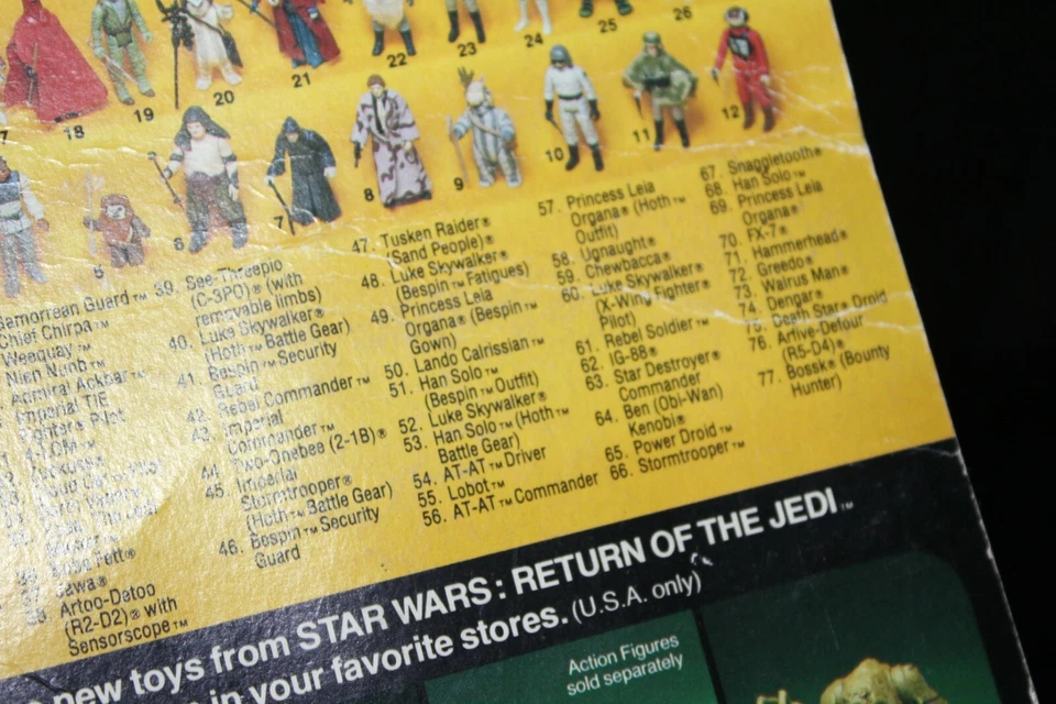 Vintage Star Wars ROTJ  Klaatu CARD BACK ONLY 77 Back 1983 Return Of The Jedi - Image 3 of 4