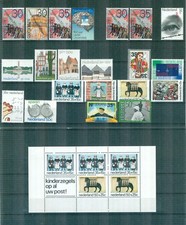 Nv75 Netherlands    All stamps 1975 in complete sets with block  Very Fine MNH