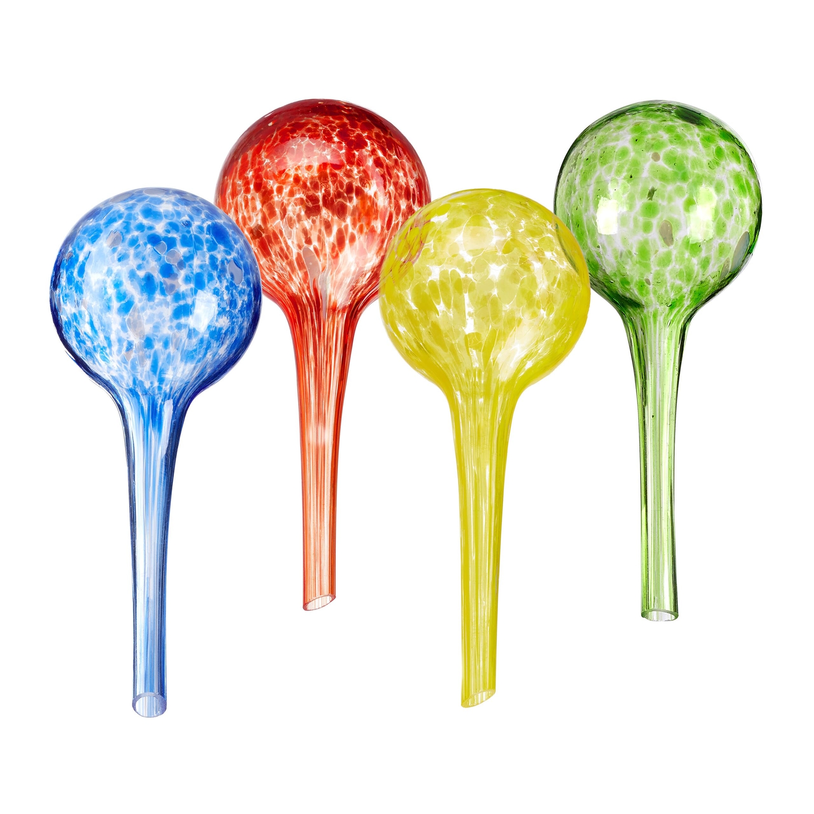 Relaxdays Sfere per Irrigazione, Set da 2, per Piante e Fiori, Irrigatori per Ufficio Vacanza, 6cm, in Vetro, Rosso