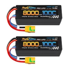 Powerhobby 4s 14.8V 8000MAH 100C Lipo Battery w XT90 Plug Hard Case (2)