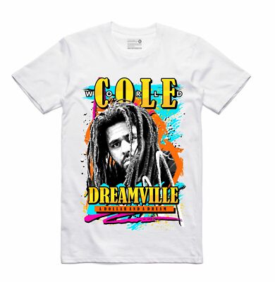 J Cole Dreamville Merch Dreamville White Tee NEW Streetwear On