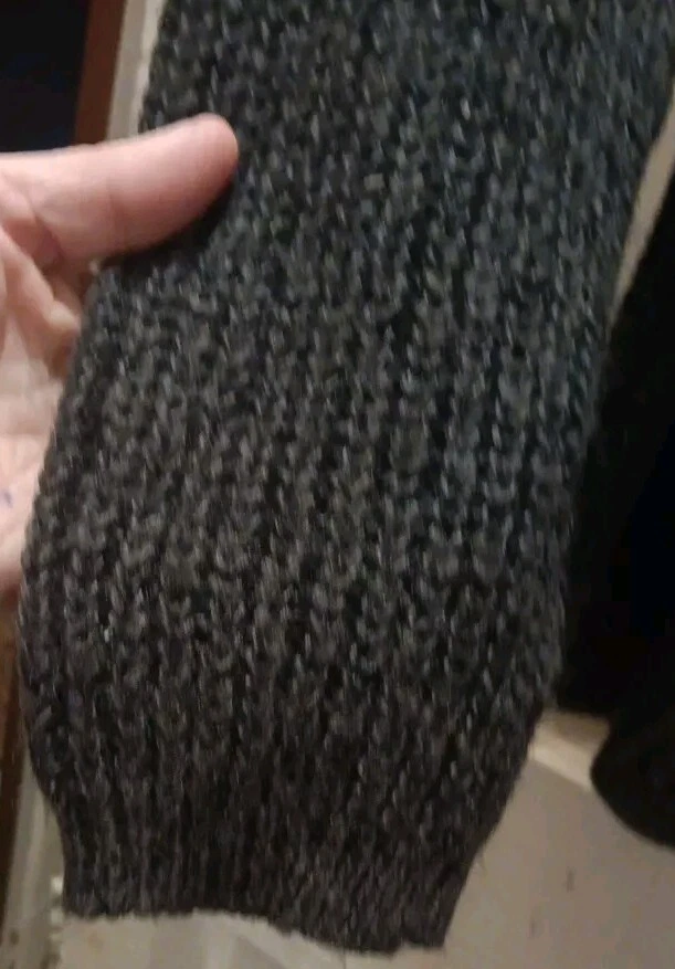 Suéter Sonoma Mujer Talla Grande Negro Gris Oscuro Charcole Pullover Acanalado Elástico Foto 4 de 4