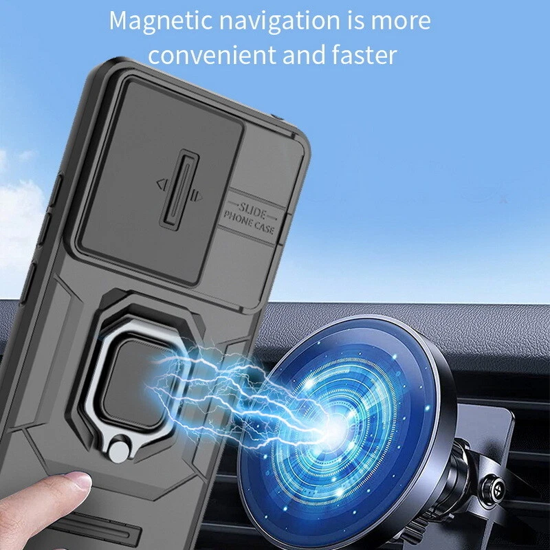 Funda Trasera Soporte Anillo Resistente para Xiaomi Poco X6 M6 Pro Redmi Note 13 Pro Foto 3 de 4