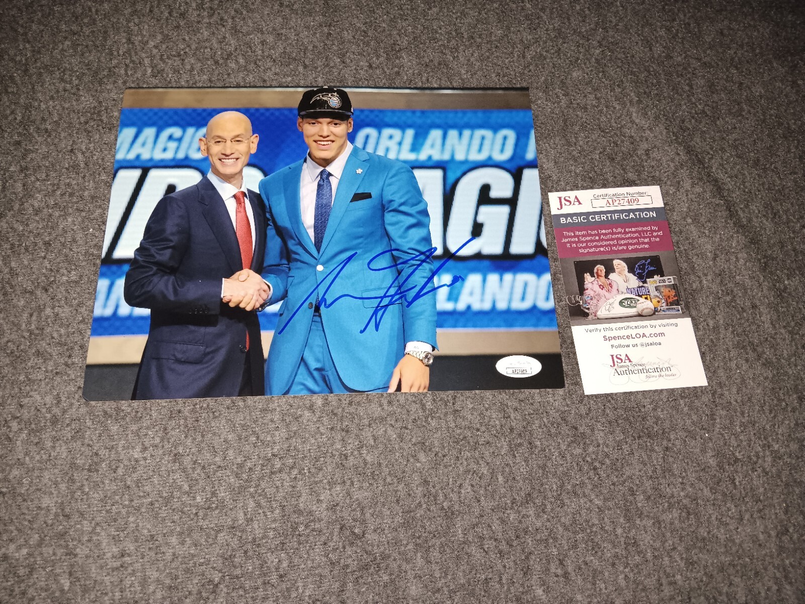 Aaron Gordon Autographed Signed Orlando Magic Aarong Gordon 8x10 Jsa Arizona Wildcats 