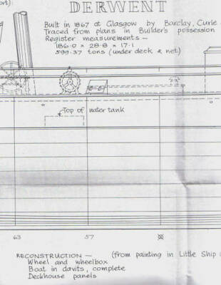 DIGITAL PLAN of the '' DERWENT SAILBOAT ''  3 Digital Plans for Shipbuilding Model