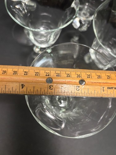 6 RETROSPECT WEINGLÄSER von Colony 8" Optik mundgeblasene Kelche bauchige Stiele 6 Oz - Bild 6 von 10