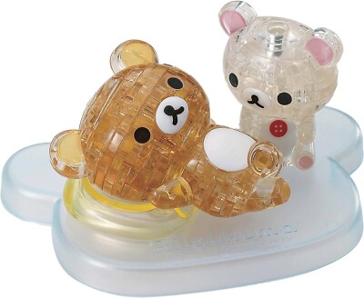 3D Puzzle, 39 Piece Crystal Puzzle Rilakkuma & Korilakkuma BEVERLY