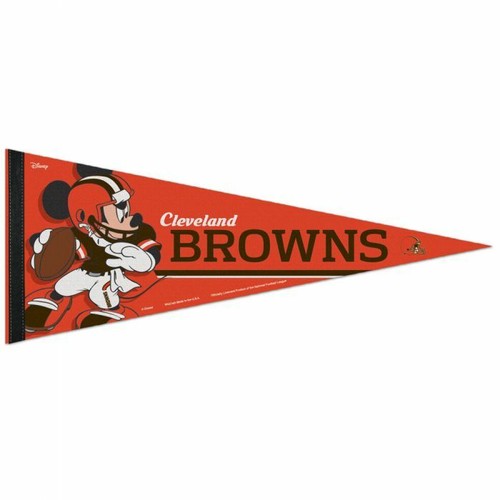 CLEVELAND BROWNS MICKEY MOUSE DISNEY PREMIUM QUALITY PENNANT 12"X30" BANNER - Picture 1 of 1