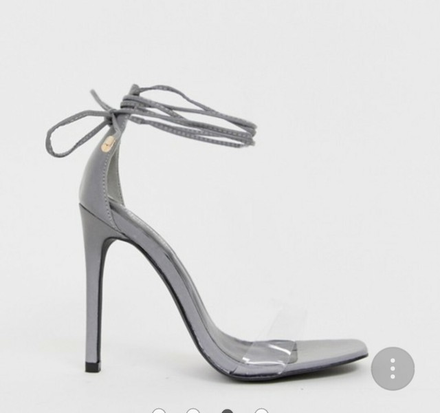 grey tie heels