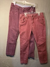 Toad & Co Jeans X 2 Purple & Maroon Women’s Size 6 Stretch Lola Skinny & Regular