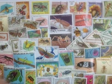 Insects/Invertebrates/Bugs Stamps Collection - 50 to 300 Different Stamps 
