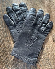 Womens Vintage Wool Cotton Lined Brown Winter Driving Gloves