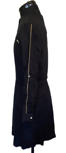 GUESS Big Girls Twill Roll Tab Sleeve Pearl Button Up Dress Black Sz 16 NWT - Picture 4 of 12