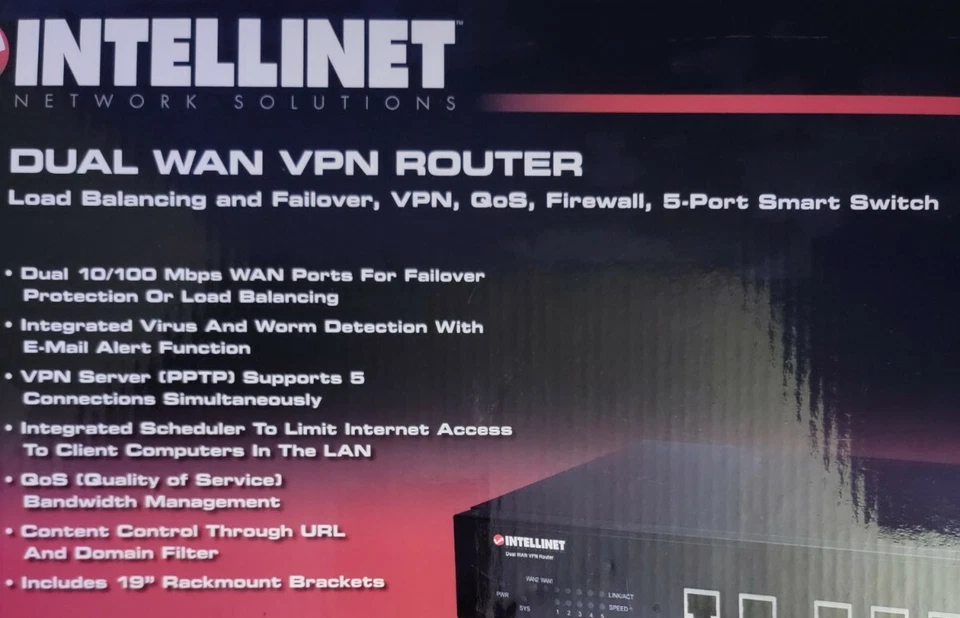 Intellinet Dual Wan Vpn Router, 5 Port Smart Switch - 524049. - Image 2 of 4